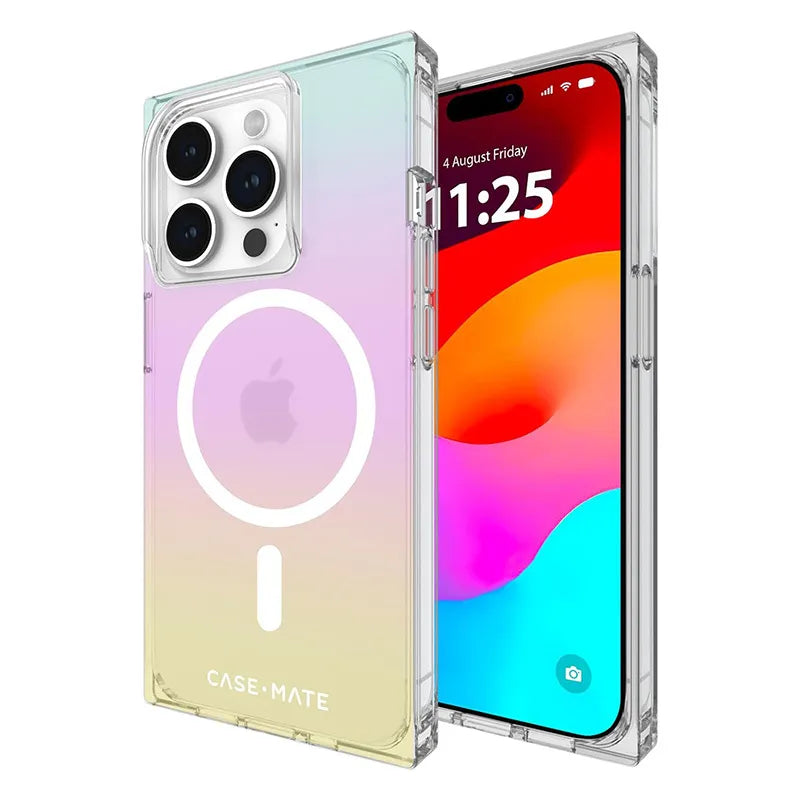 Case-Mate BLOX MagSafe – dėklas iPhone 15 Pro (Rainbow Frosting)
