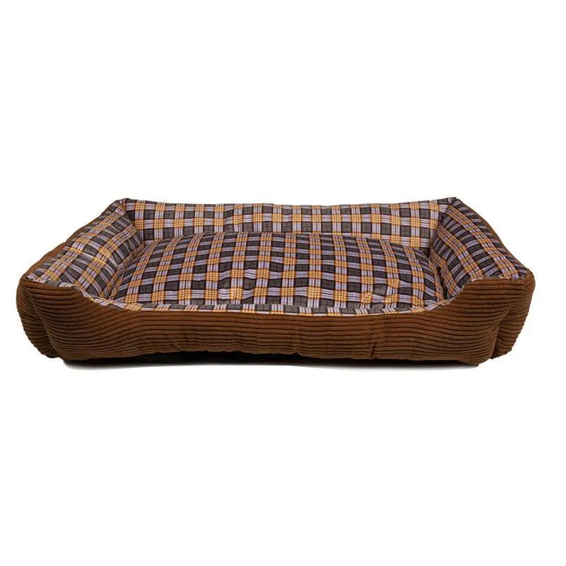 Minkšta sofa-lova šuniui 90 x 70 x 20 cm, dydis XL (ruda)