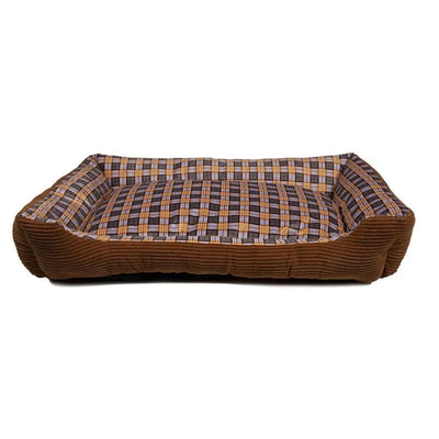 Minkšta sofa-lova šuniui 90 x 70 x 20 cm, dydis XL (ruda)