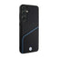 BMW Signature Leather Textured & Line MagSafe – dėklas Samsung Galaxy S24+ telefonui (juodas)