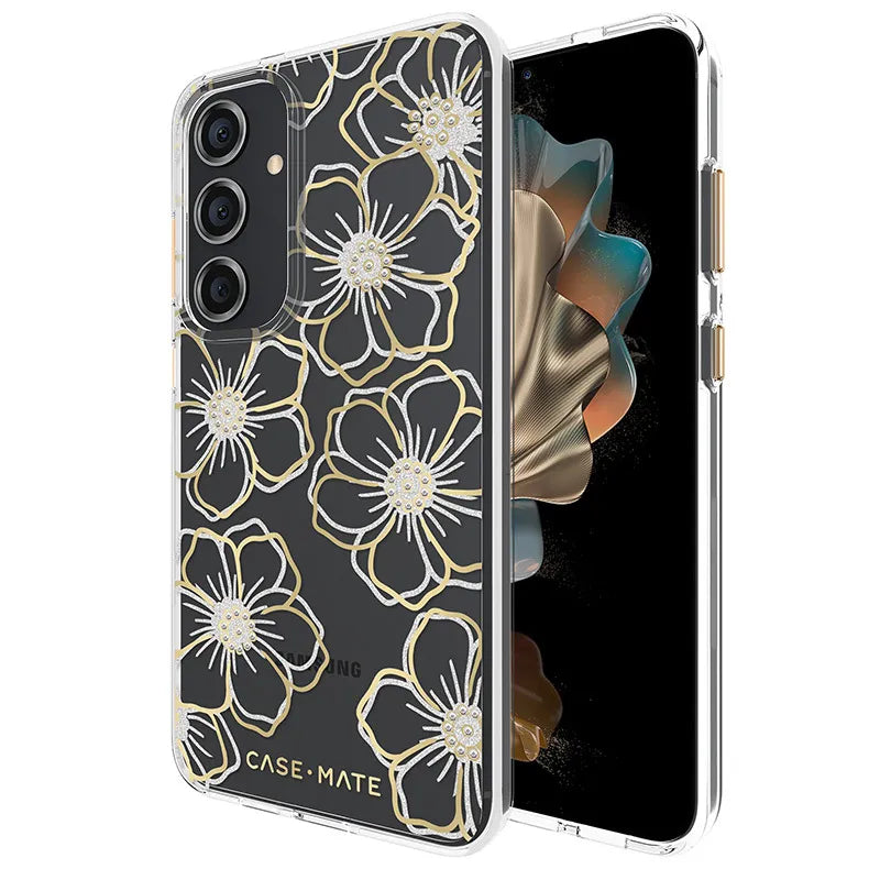 Case-Mate Floral Gems – Dėklas Samsung Galaxy S24+ (auksinis)