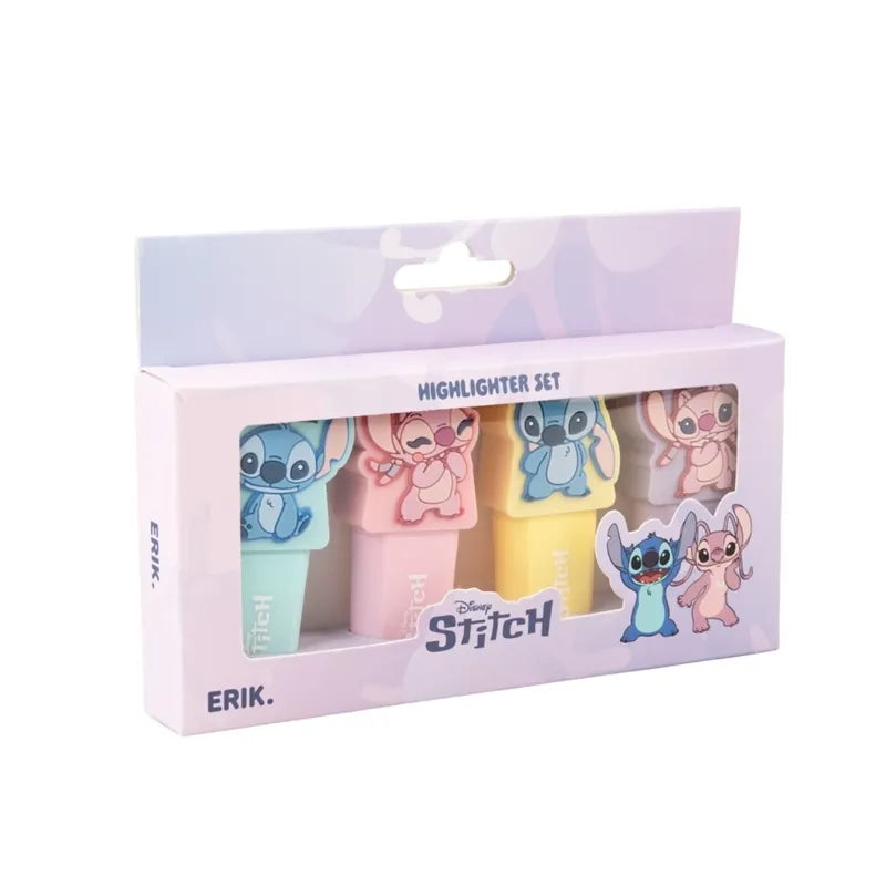 Disney Stitch – 4 spalvų žymeklių rinkinys su 3D dekoracija