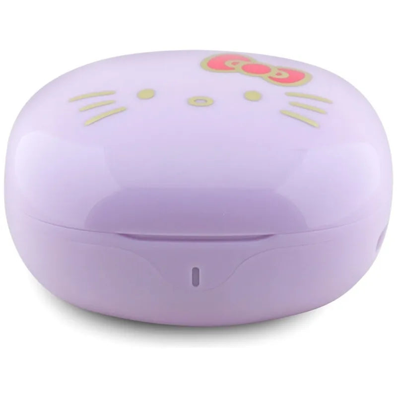 Hello Kitty O Glossy Finish – TWS belaidės ausinės + įkrovimo dėklas (violetinės)