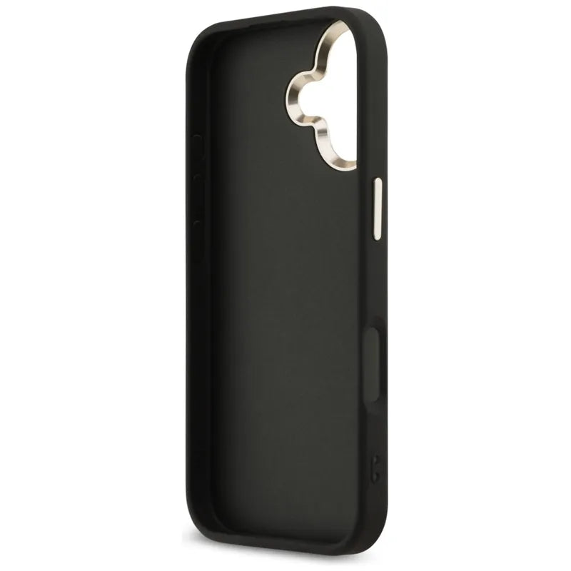 Guess 4G Big 4G Classic Logo – dėklas iPhone 17 (juodas / auksinis)