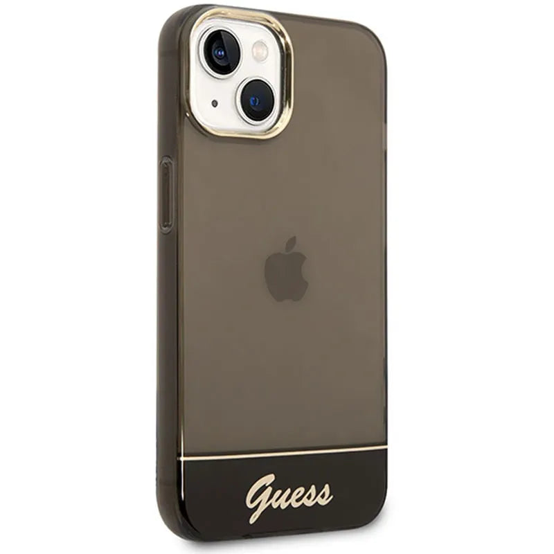 Guess Translucent – dėklas iPhone 14 Plus (juodas)
