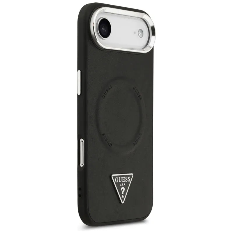 Guess Triangle Logo MagSafe - Dėklas iPhone Air (juodas)