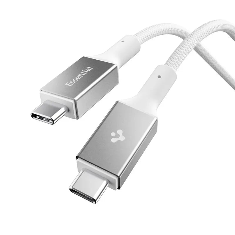 Spigen EB24015CC Essential – USB-C į USB-C PD laidas 240W 1,5m (baltas)