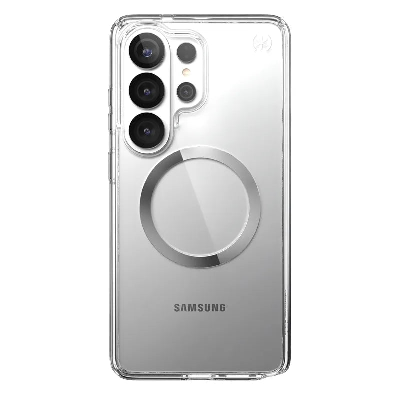Speck Presidio Perfect-Clear Magnet – dėklas Samsung Galaxy S26 Ultra MagSafe (skaidrus/sidabrinis)