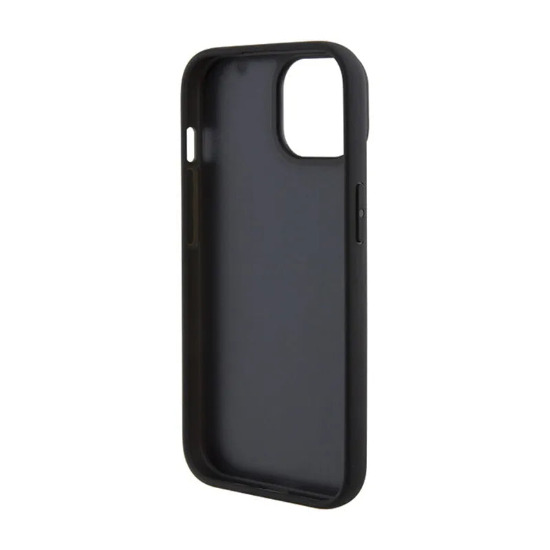 BMW Leather Hot Stamp – dėklas iPhone 15 (juodas)