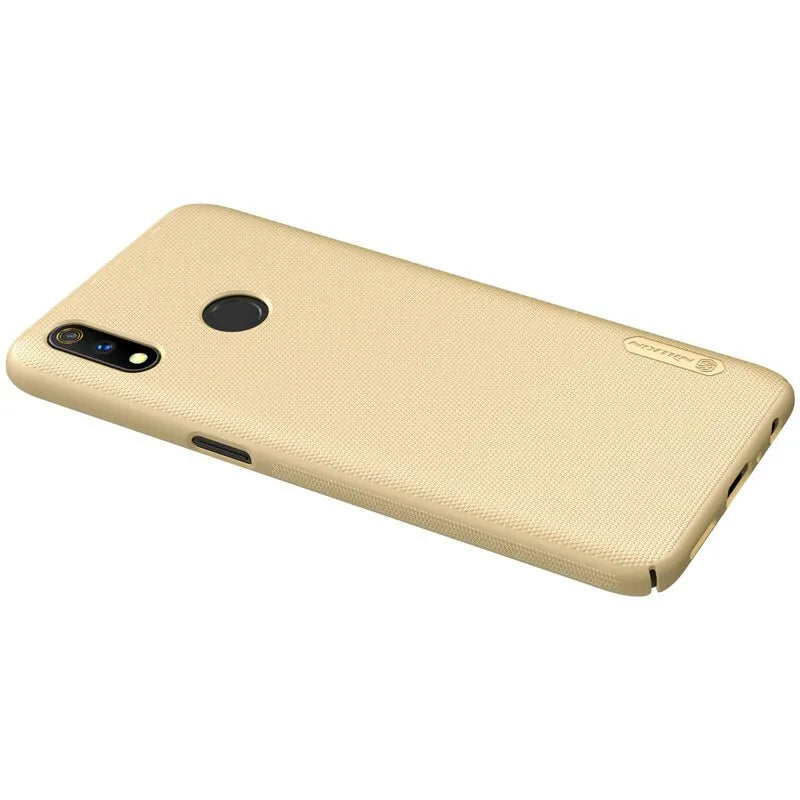 Nillkin Super Frosted Shield - dėklas, skirtas Realme 3 Pro (Realme X Lite) (auksinis)