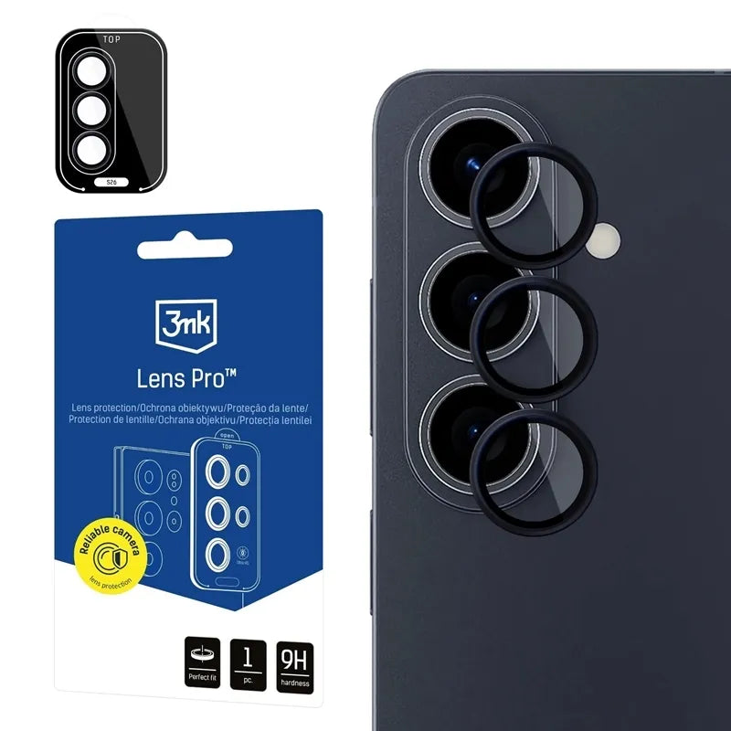 3mk Lens Protection Pro – stiklas Samsung Galaxy S26 kameros objektyvui (juodas)