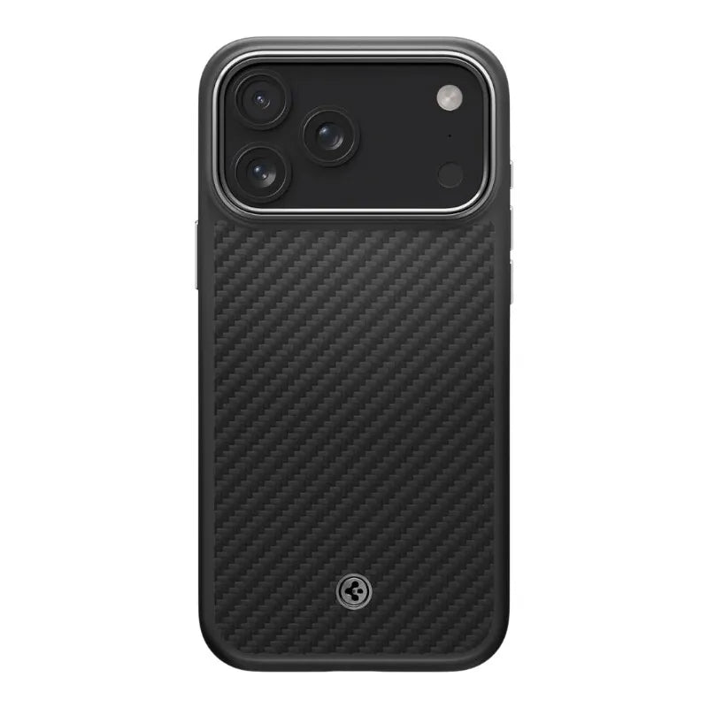 Spigen Enzo Aramid T Mag MagSafe - Dėklas iPhone 17 Pro Max (Juodas/Sidabrinis)