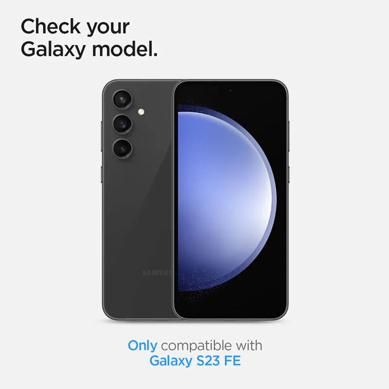 Spigen Optik Pro GLAS.TR EZ Fit kameros apsauga 2 vnt. pakuotė - Objektyvo apsauginis stiklas Samsung Galaxy S23 FE (2 vnt.) (Juodas)