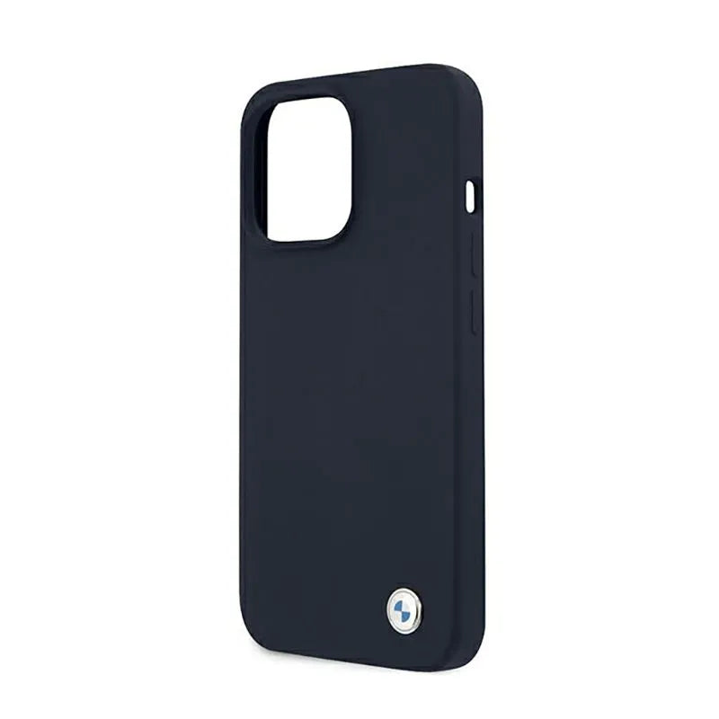 BMW Silicone Signature Logo – dėklas iPhone 13 Pro Max (tamsiai mėlynas)