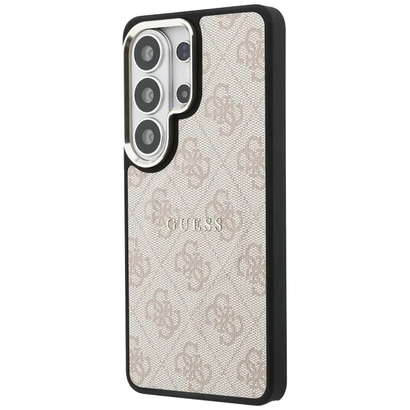 Guess 4G Embossed Ring MagSafe – Samsung Galaxy S26 Ultra dėklas (rožinis)