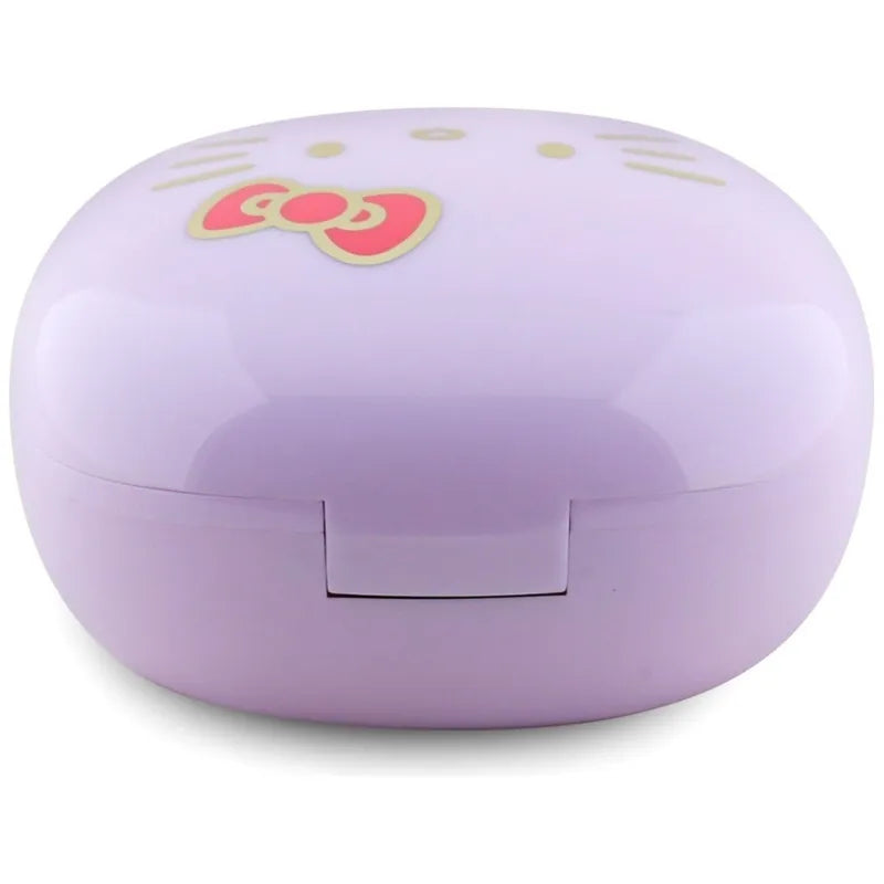 Hello Kitty O Glossy Finish – TWS belaidės ausinės + įkrovimo dėklas (violetinės)