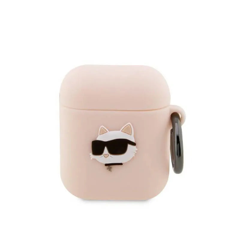 Karl Lagerfeld Silicone NFT Choupette Head 3D - AirPods 1/2 gen dėklas (rožinis)