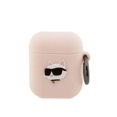 Karl Lagerfeld Silicone NFT Choupette Head 3D - AirPods 1/2 gen dėklas (rožinis)