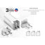 Energizer Ultimate – GaN USB-C ir USB-A 65W PD sieninis įkroviklis su EU/UK/US kištukų adapteriais + USB-C kabelis (juodas)