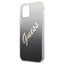 Guess Glitter Gradient Script – Dėklas, skirtas iPhone 12 Pro Max (juodas)