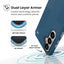 Speck Presidio2 Grip Magnet – Samsung Galaxy S26+ MagSafe dėklas (Deep Sea/Silver Metallic/Spell Blue)