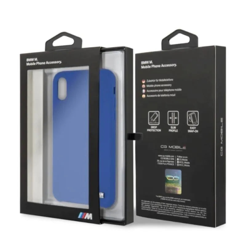 BMW „Silicone M Collection“ – dėklas „iPhone X / Xs“ telefonui (mėlynas)