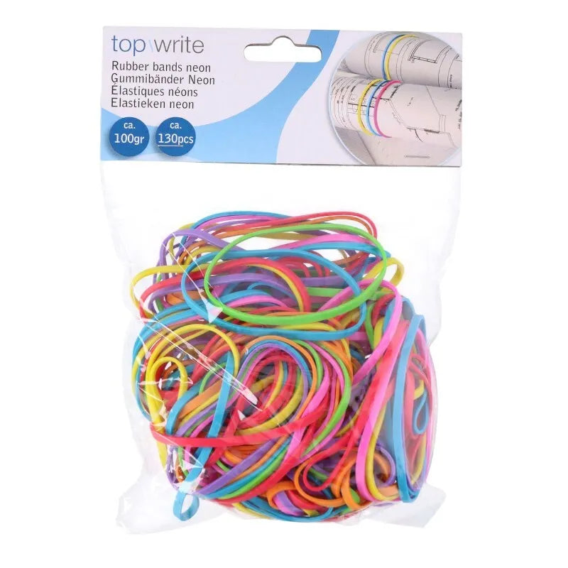 Topwrite – neoninės gumytės, 130 vnt.