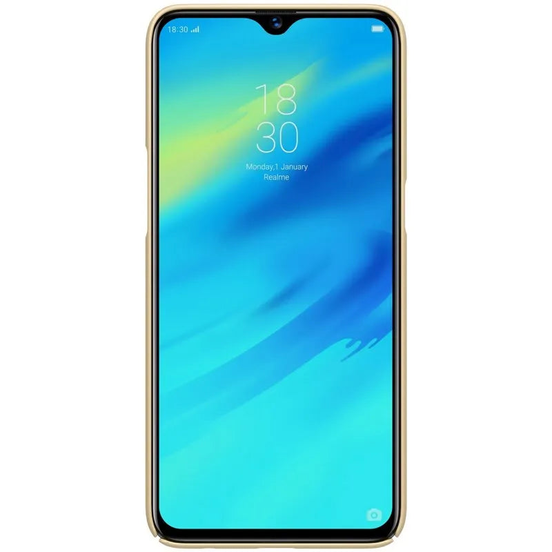 Nillkin Super Frosted Shield - dėklas, skirtas Realme 3 Pro (Realme X Lite) (auksinis)
