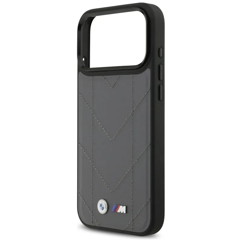 BMW M Quilted Logo MagSafe – „iPhone 17 Pro Max“ dėklas (antracito spalvos)