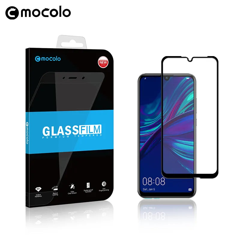Mocolo 3D 9H Full Glue – viso ekrano apsauginis stiklas, skirtas Huawei P smart 2019 / Honor 10 Lite (juodas)