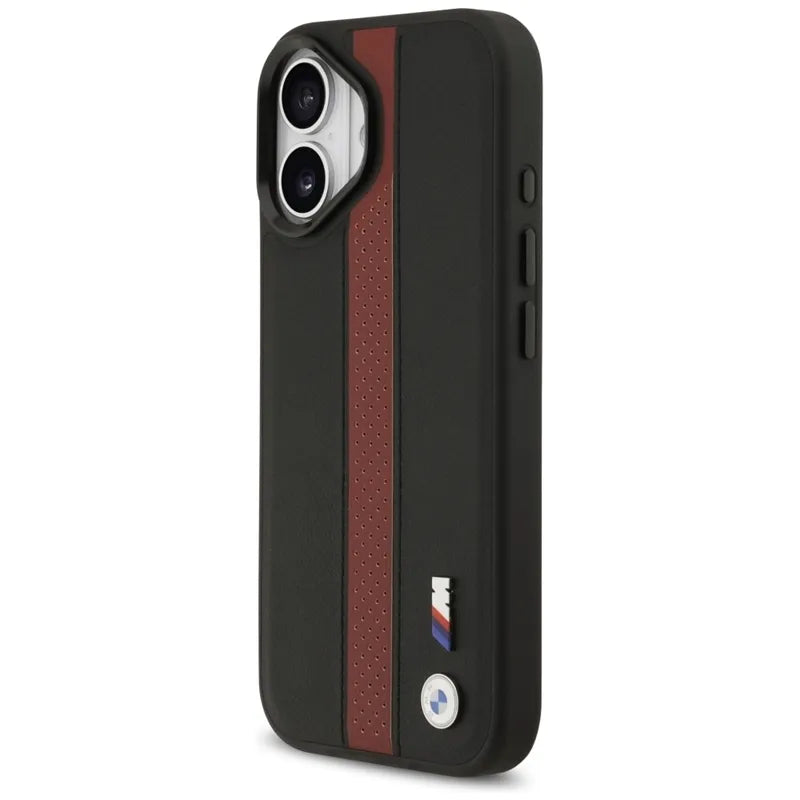 BMW M Perforated Stripe Logo MagSafe – iPhone 17 dėklas (raudonas)