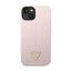 Guess Silicone Triangle Logo – dėklas iPhone 14 Plus (violetinis)