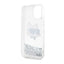 Karl Lagerfeld Liquid Glitter NFT Choupette Head – Dėklas iPhone 12 / iPhone 12 Pro (sidabrinis)