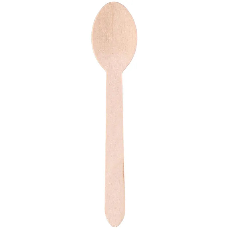 Alpina – Vienkartiniai mediniai šaukštai 16 cm, 50 vnt.