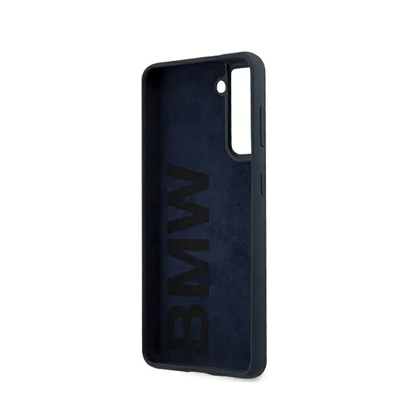 BMW Silicone Signature Logo – dėklas Samsung Galaxy S21+ (tamsiai mėlynas)