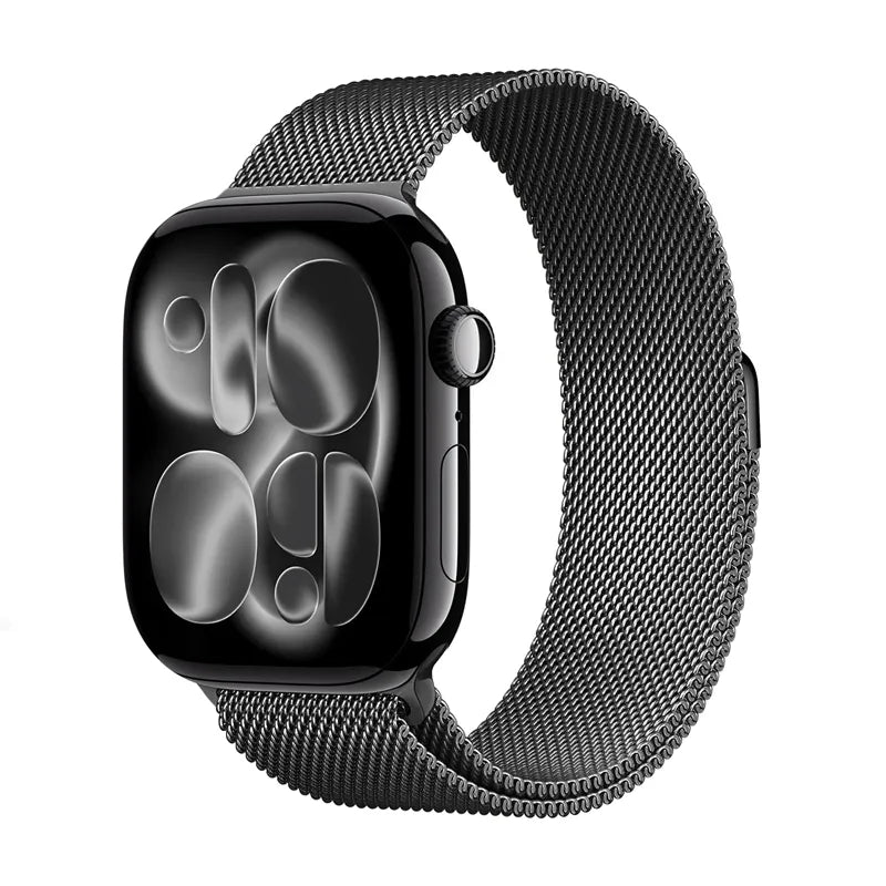 Crong Milano Steel – nerūdijančio plieno dirželis Apple Watch 38/40/41/42 mm (grafito spalvos)