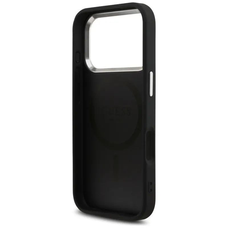 Guess 4G Triangle Logo MagSafe – Dėklas iPhone 17 Pro (juodas)