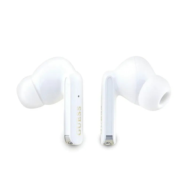 Guess Glitter Gradient – TWS Bluetooth ausinės + įkrovimo dėklas (auksinės)