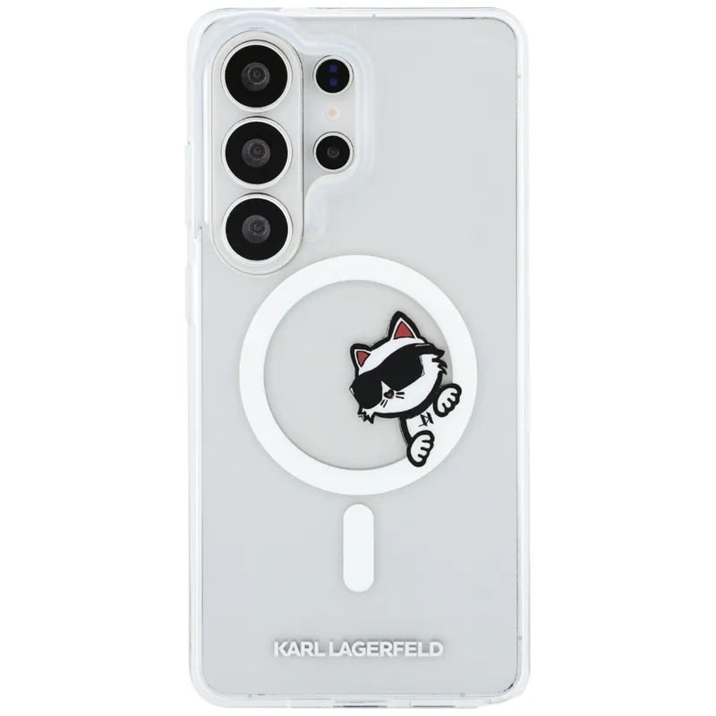 Karl Lagerfeld IML Peekaboo Choupette MagSafe – Samsung Galaxy S26 Ultra dėklas (skaidrus)