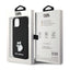 Karl Lagerfeld Silicone Choupette Metal Pin dėklas, skirtas iPhone 15 Plus (juodas)