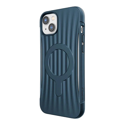 X-Doria Raptic Clutch MagSafe – biologiškai skaidus dėklas, skirtas iPhone 14 Plus (atsparus kritimui iš 3 m) (tamsiai mėlyna)