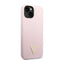 Guess Silicone Triangle Logo – dėklas iPhone 14 Plus (violetinis)