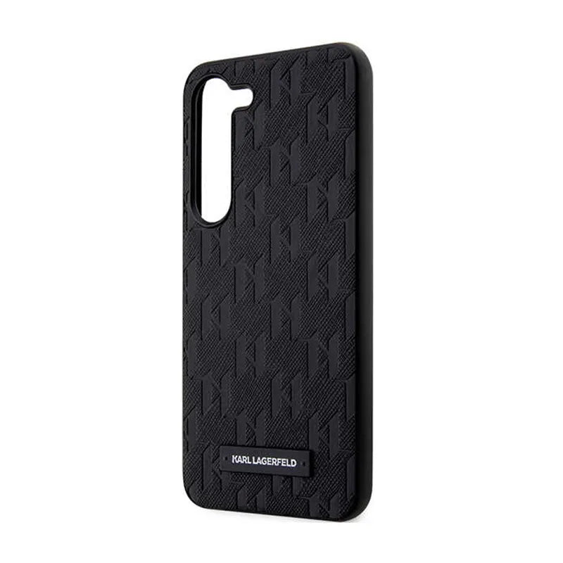 Karl Lagerfeld Saffiano Monogram Metal Logo - Dėklas Samsung Galaxy S24+ (juodas)