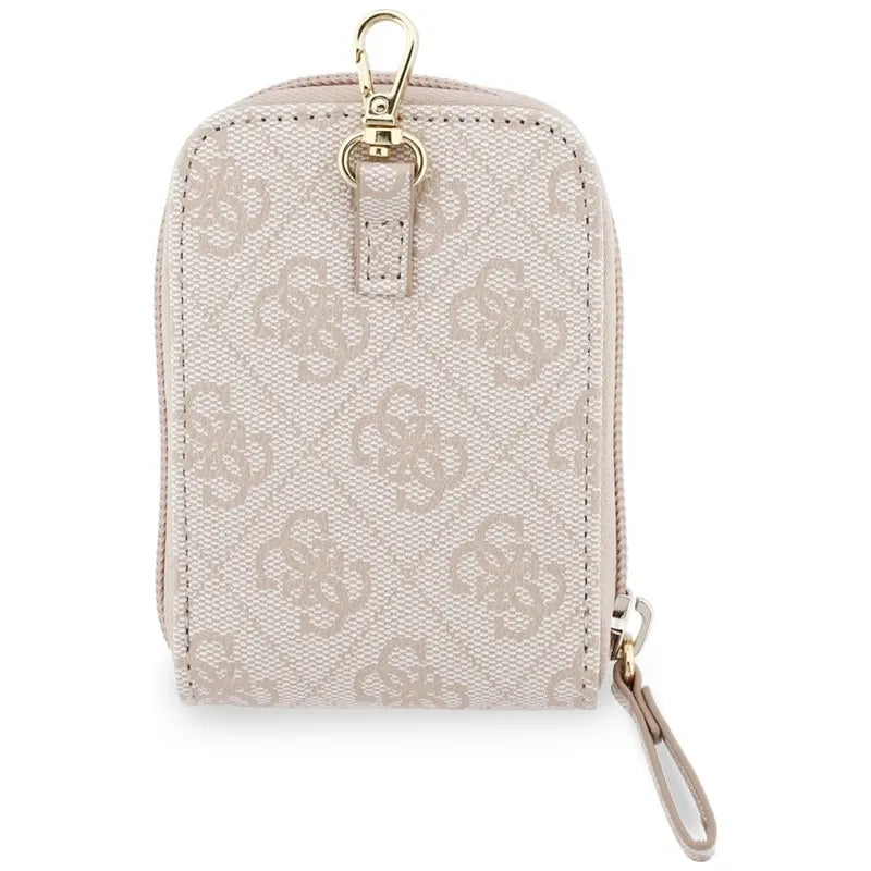 Guess 4G Metal Logo Universal Crossbody Phone Strap Small Purse – telefono dirželis/dirželis per petį su pinigine (rožinė)
