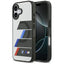 BMW M IML Metal Buttons Tricolor Lines MagSafe – Dėklas iPhone 17 (antracitas)
