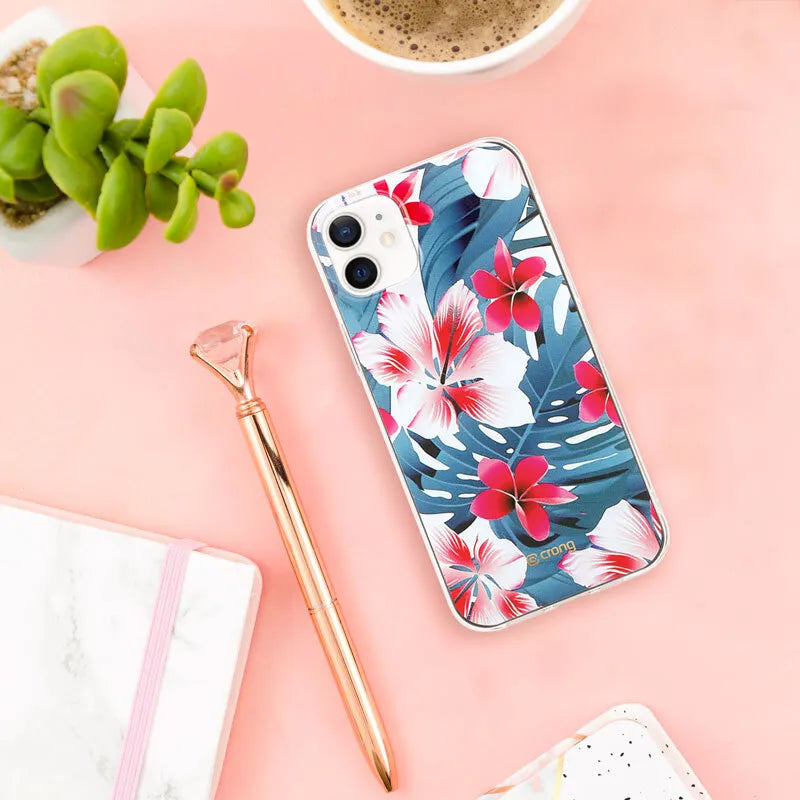 Crong Flower Case – dėklas iPhone 12 Mini (raštas 03)