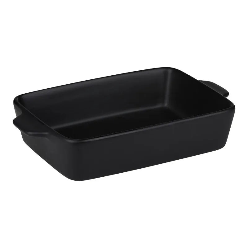 Alpina – Keraminis stačiakampis kepimo indas 28x18x6 cm (juodas)