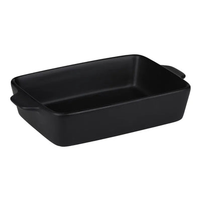 Alpina – Keraminis stačiakampis kepimo indas 28x18x6 cm (juodas)