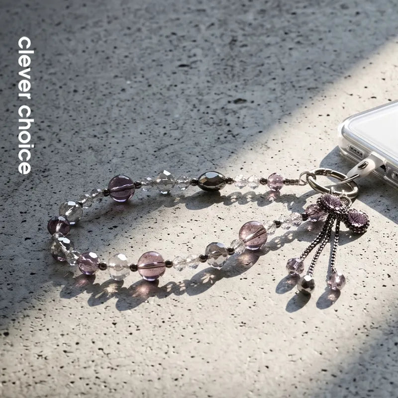 Crong Phone Charm – telefono pakabukas su dirželiu (Silver Bow)