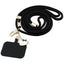 Hello Kitty Patch & Kitty Head Charm – universalus telefono dirželis / virvelė (juodas)